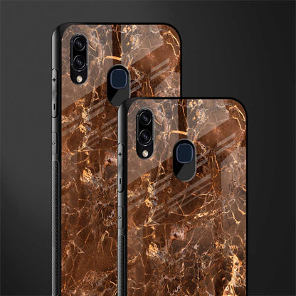 lavish brown marble glass case for samsung galaxy a20 image-2