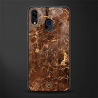 lavish brown marble glass case for samsung galaxy m10s image