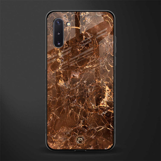 lavish brown marble glass case for samsung galaxy note 10 image