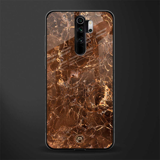 lavish brown marble glass case for redmi note 8 pro image