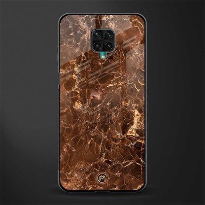 lavish brown marble glass case for poco m2 pro image