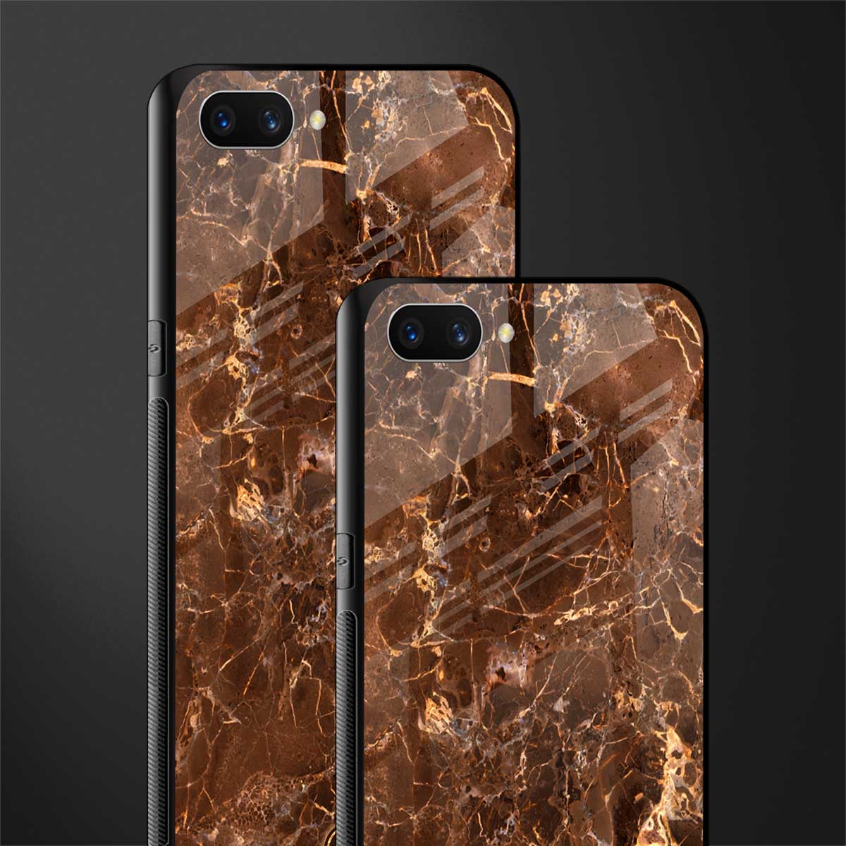 lavish brown marble glass case for realme c1 image-2