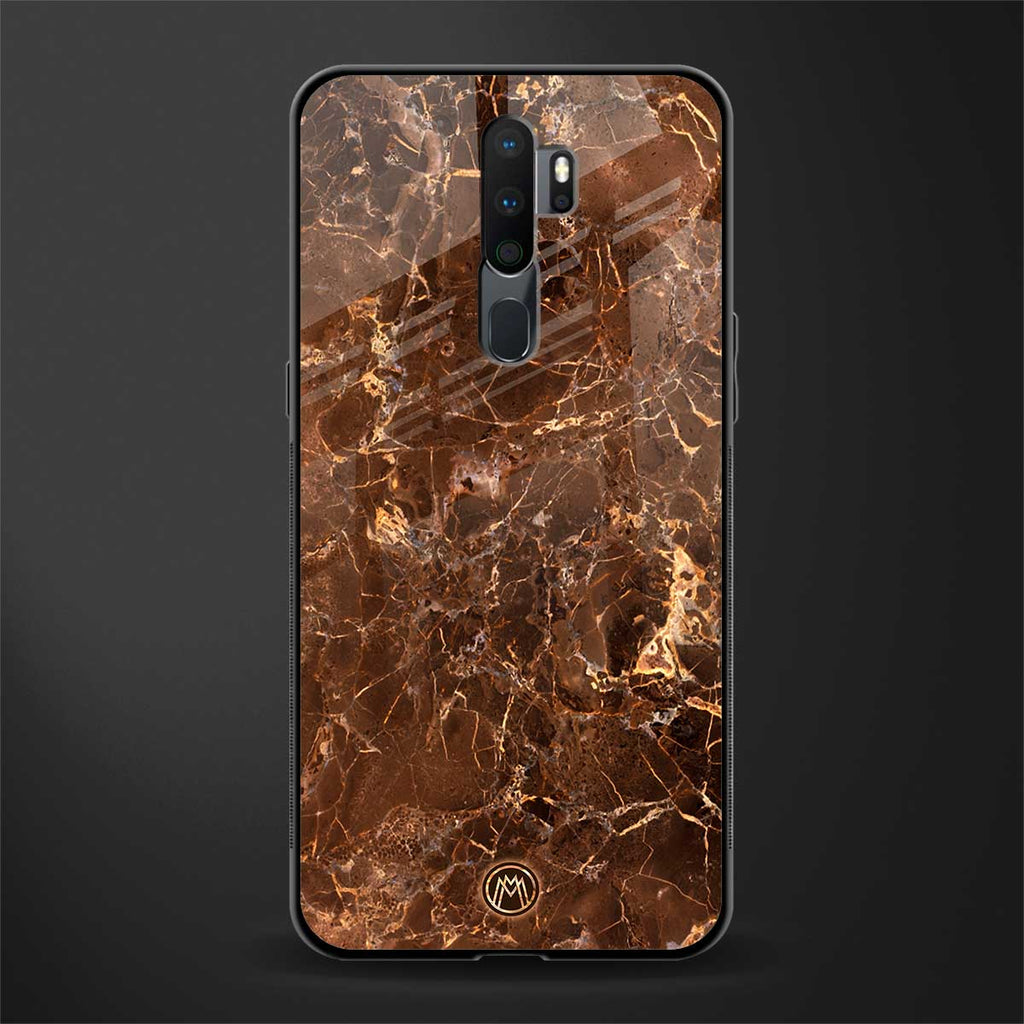 lavish brown marble glass case for oppo a5 2020 image
