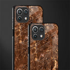 lavish brown marble glass case for mi 11 lite image-2