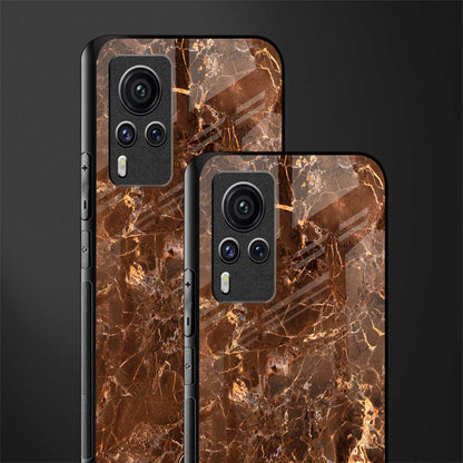 lavish brown marble glass case for vivo x60 pro image-2