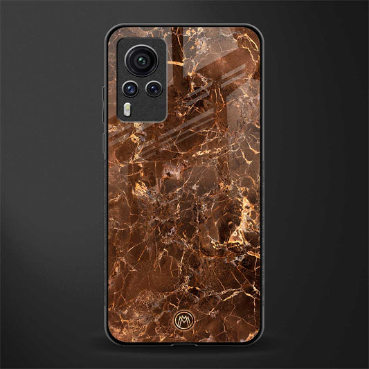 lavish brown marble glass case for vivo x60 pro image