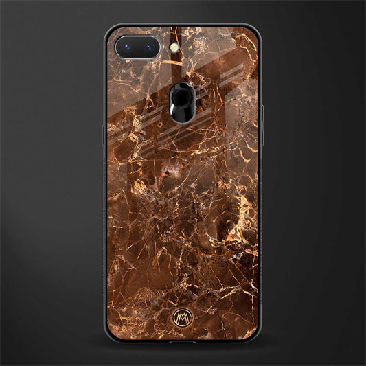 lavish brown marble glass case for oppo a5 image