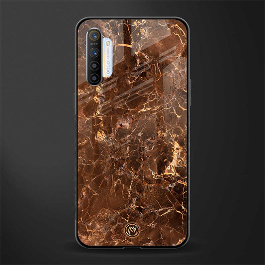 lavish brown marble glass case for realme xt image