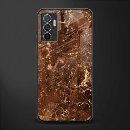 lavish brown marble glass case for vivo v23e image