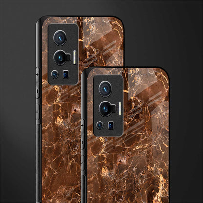 lavish brown marble glass case for vivo x70 pro image-2