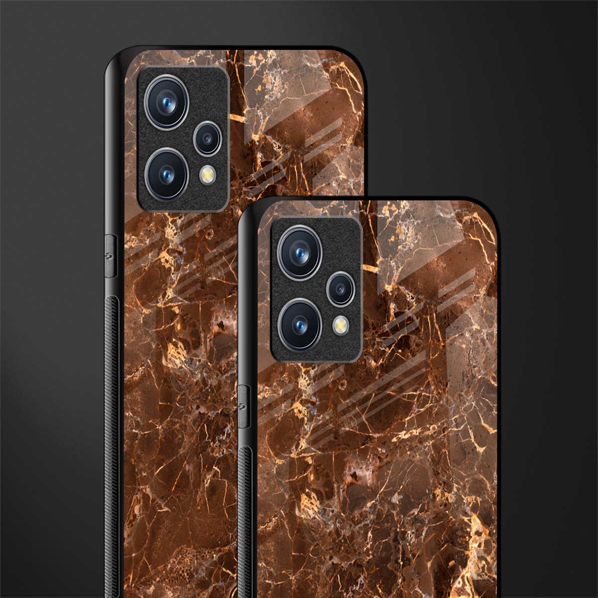 lavish brown marble glass case for realme 9 pro plus 5g image-2