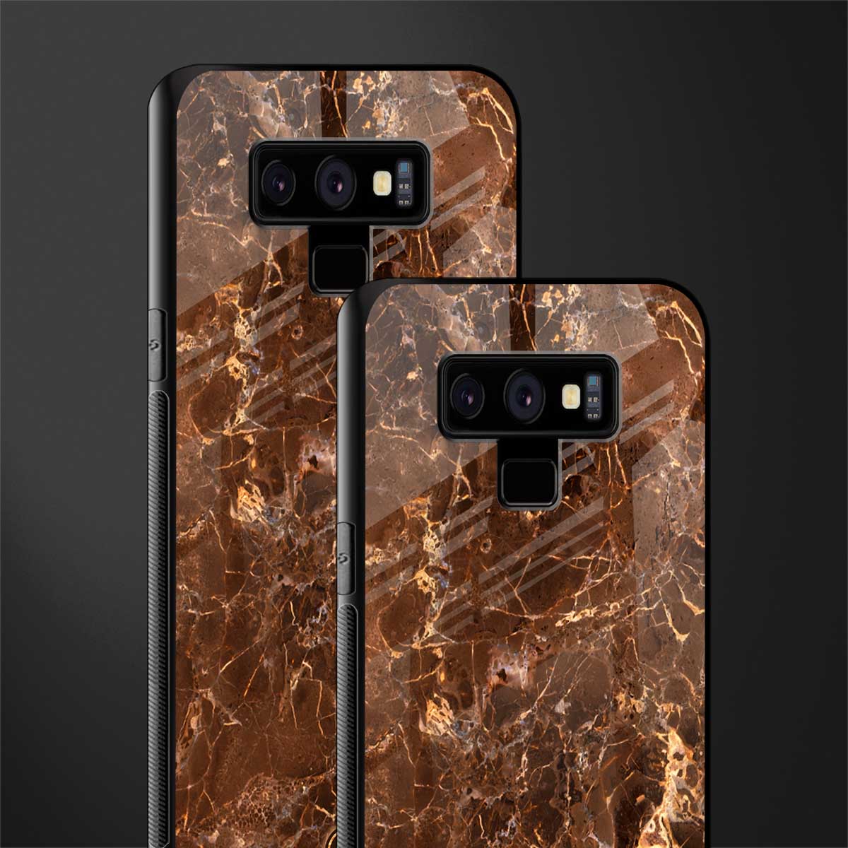lavish brown marble glass case for samsung galaxy note 9 image-2