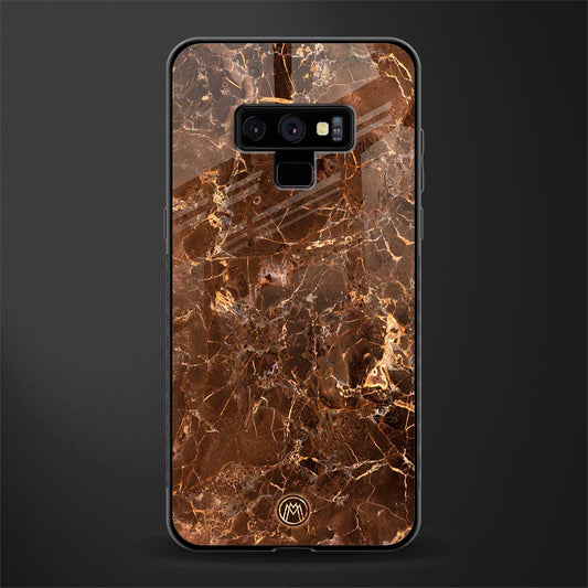 lavish brown marble glass case for samsung galaxy note 9 image