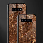 lavish brown marble glass case for samsung galaxy s10 image-2