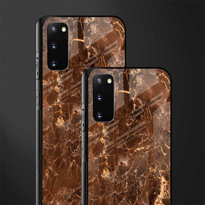 lavish brown marble glass case for samsung galaxy s20 image-2