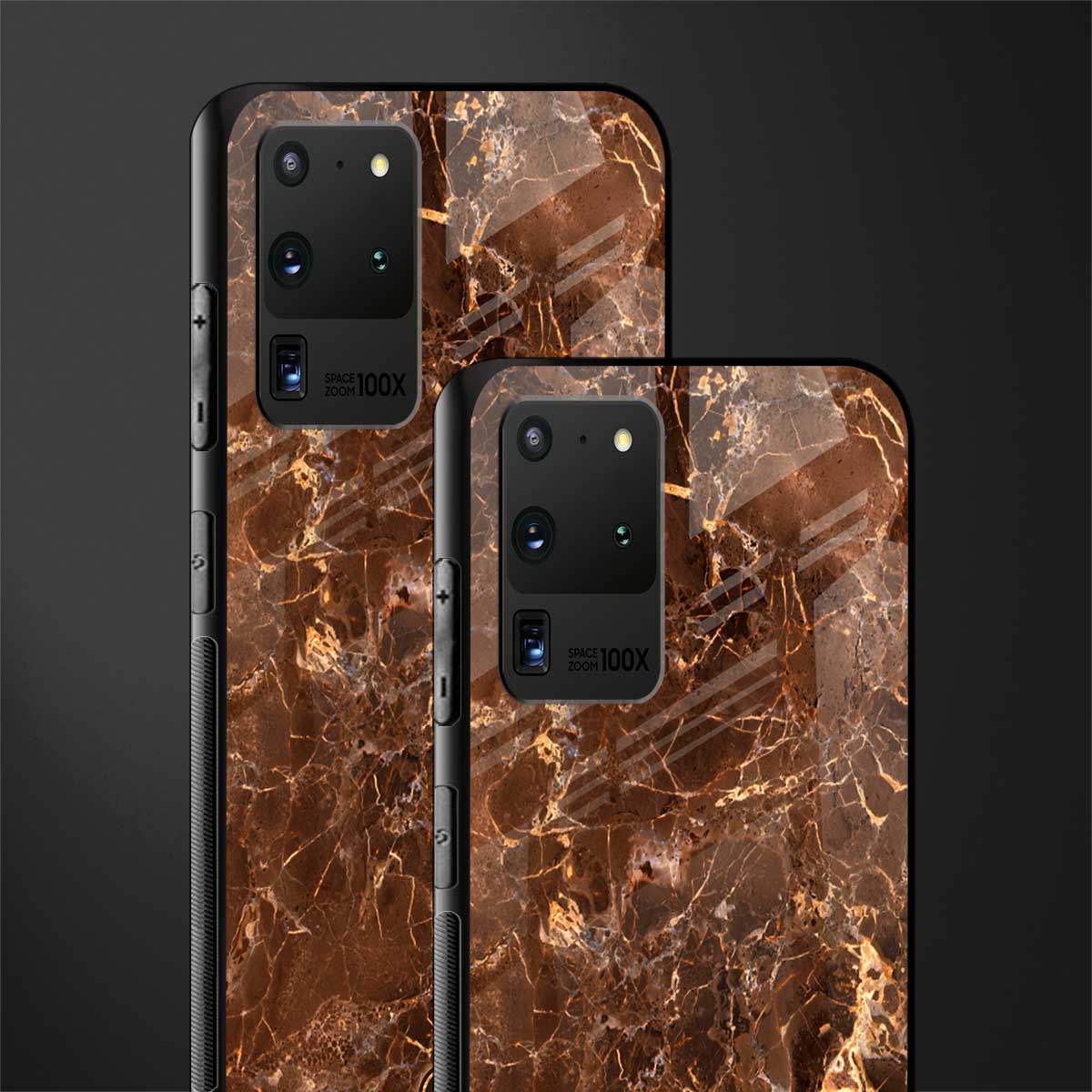 lavish brown marble glass case for samsung galaxy s20 ultra image-2