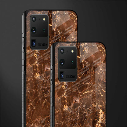 lavish brown marble glass case for samsung galaxy s20 ultra image-2