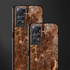 lavish brown marble glass case for redmi note 11 pro image-2