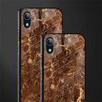 lavish brown marble glass case for vivo y91i image-2