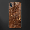lavish brown marble glass case for vivo y1s without fingerprint image