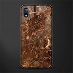 lavish brown marble glass case for vivo y1s without fingerprint image