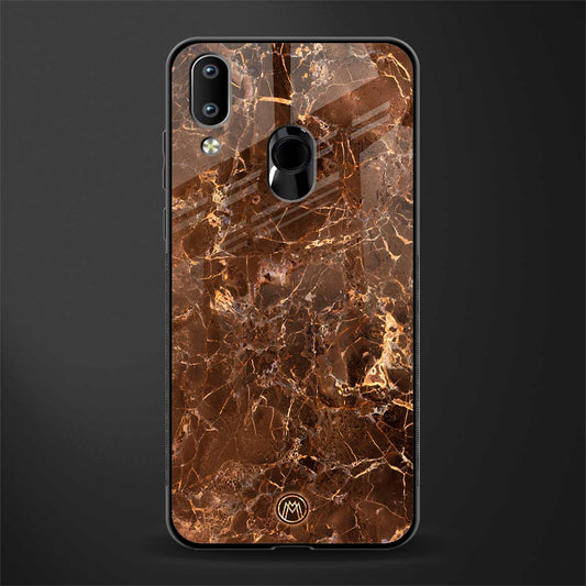 lavish brown marble glass case for vivo y93 image