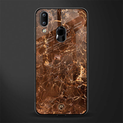 lavish brown marble glass case for vivo y91 image