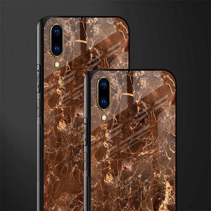 lavish brown marble glass case for vivo v11 pro image-2