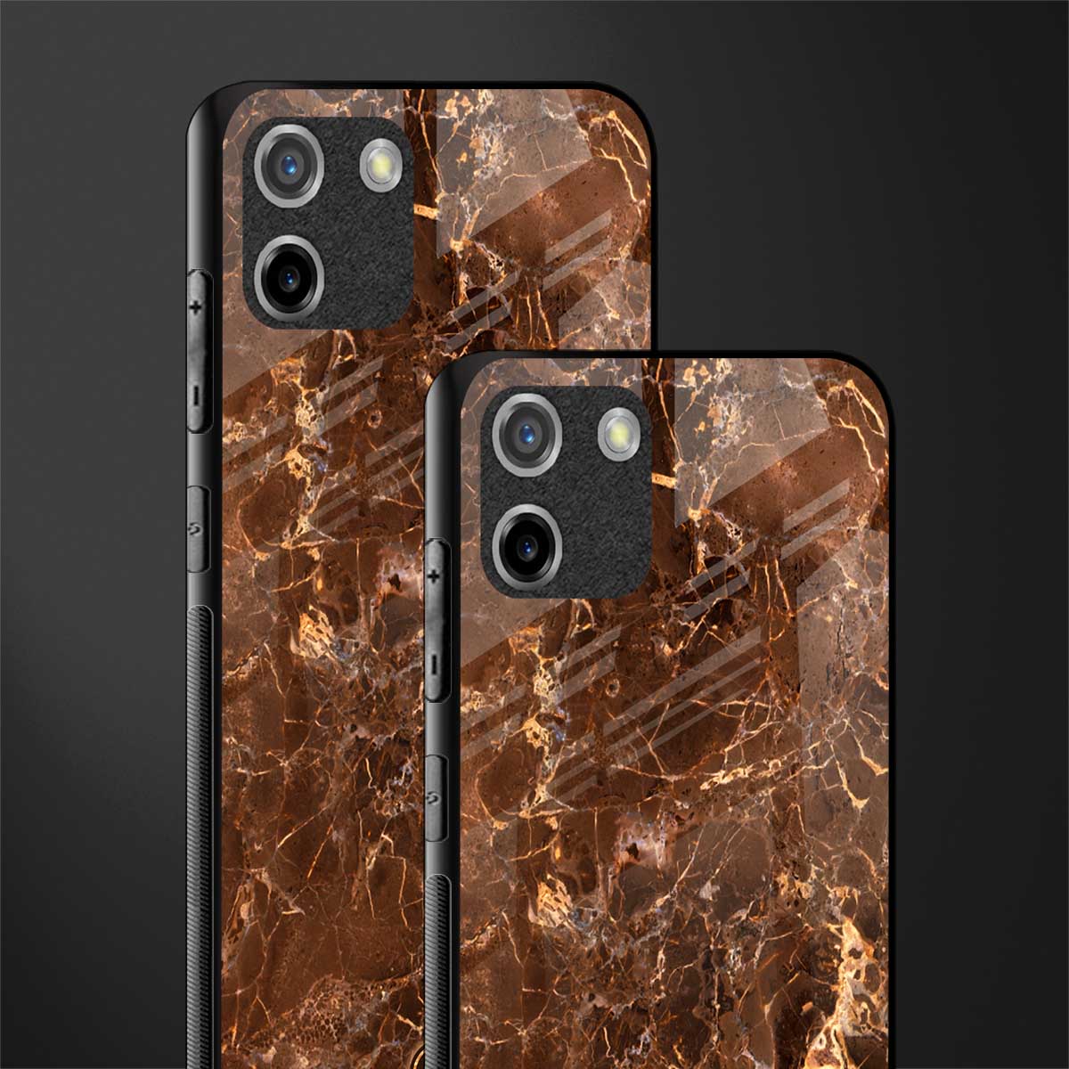 lavish brown marble glass case for realme c11 image-2