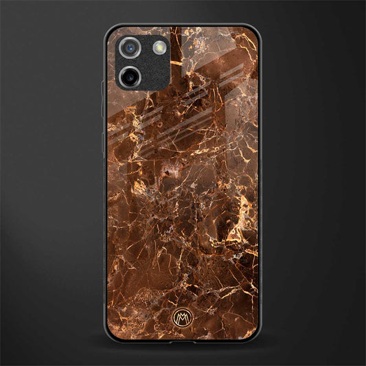 lavish brown marble glass case for realme c11 image