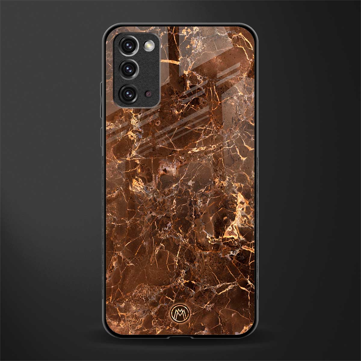 lavish brown marble glass case for samsung galaxy note 20 image