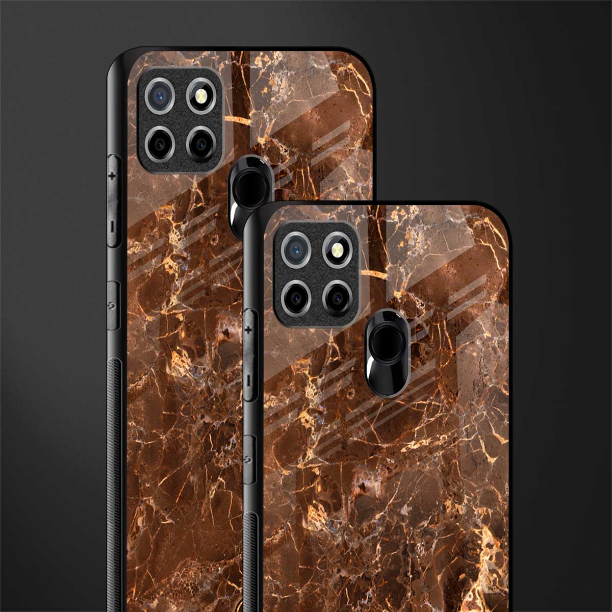 lavish brown marble glass case for realme c12 image-2