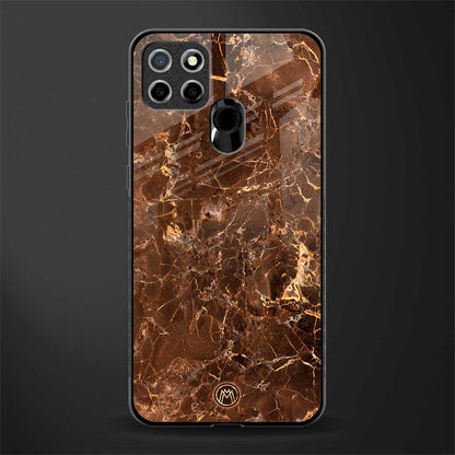 lavish brown marble glass case for realme narzo 20 image