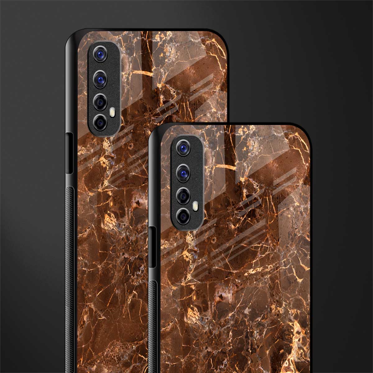 lavish brown marble glass case for realme 7 image-2
