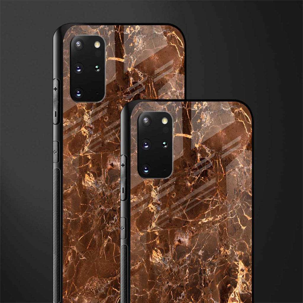 lavish brown marble glass case for samsung galaxy s20 plus image-2