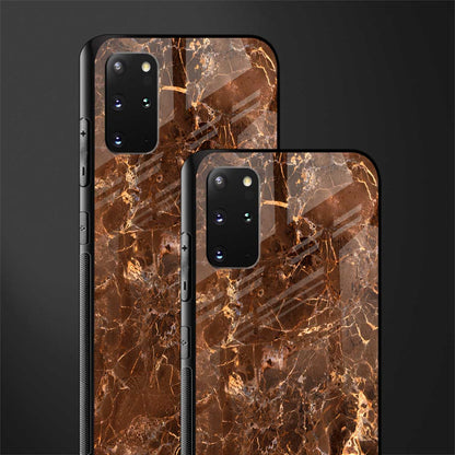 lavish brown marble glass case for samsung galaxy s20 plus image-2