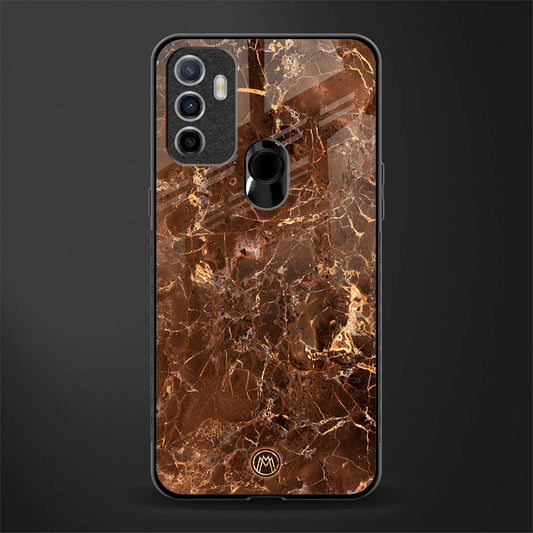 lavish brown marble glass case for oppo a53 image