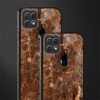 lavish brown marble glass case for oppo a15s image-2
