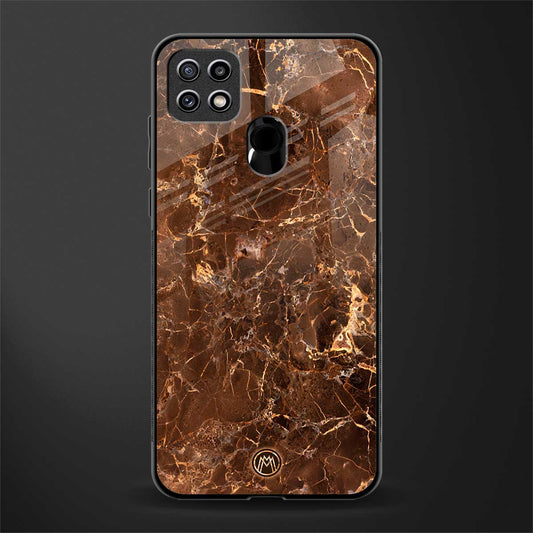 lavish brown marble glass case for oppo a15 image