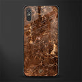 lavish brown marble glass case for redmi 9a image