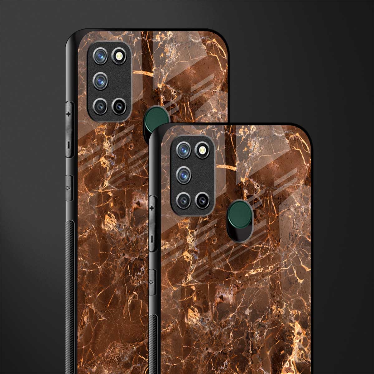 lavish brown marble glass case for realme 7i image-2