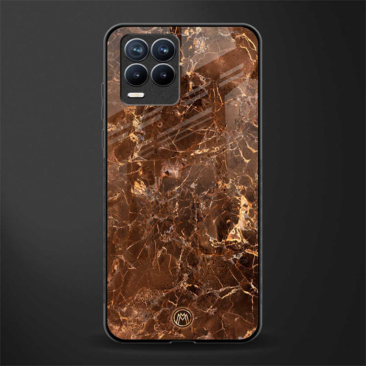lavish brown marble glass case for realme 8 pro image