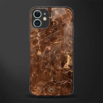 lavish brown marble glass case for iphone 12 image