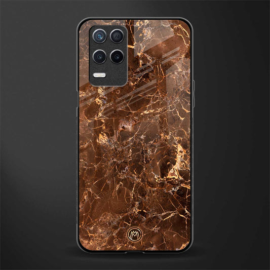 lavish brown marble glass case for realme narzo 30 5g image