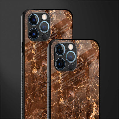 lavish brown marble glass case for iphone 12 pro image-2