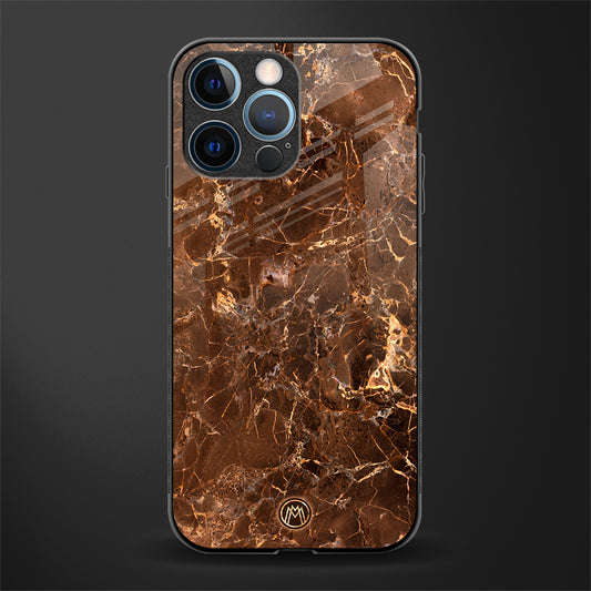 lavish brown marble glass case for iphone 12 pro image