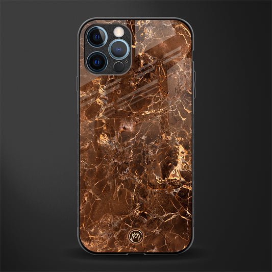 lavish brown marble glass case for iphone 12 pro max image
