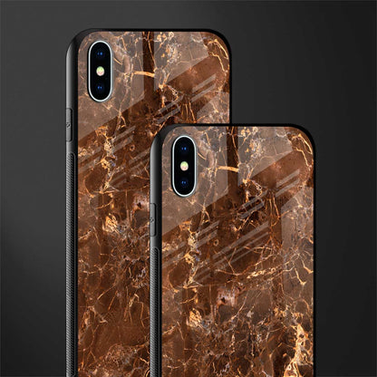 lavish brown marble glass case for iphone xs max image-2