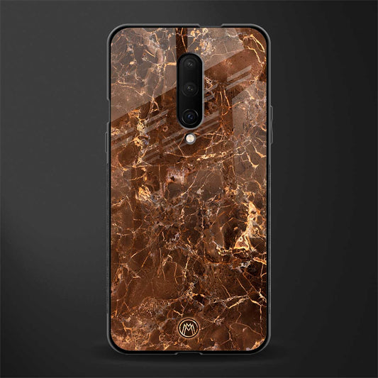 lavish brown marble glass case for oneplus 7 pro image
