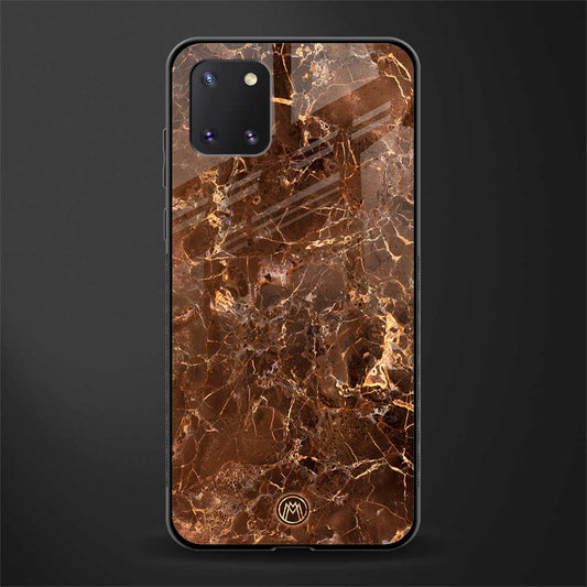lavish brown marble glass case for samsung galaxy note 10 lite image
